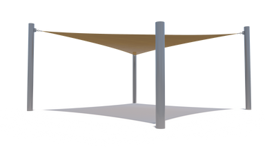 USA Shade 4-Point Hypar Sail Shade Eye level Studio image