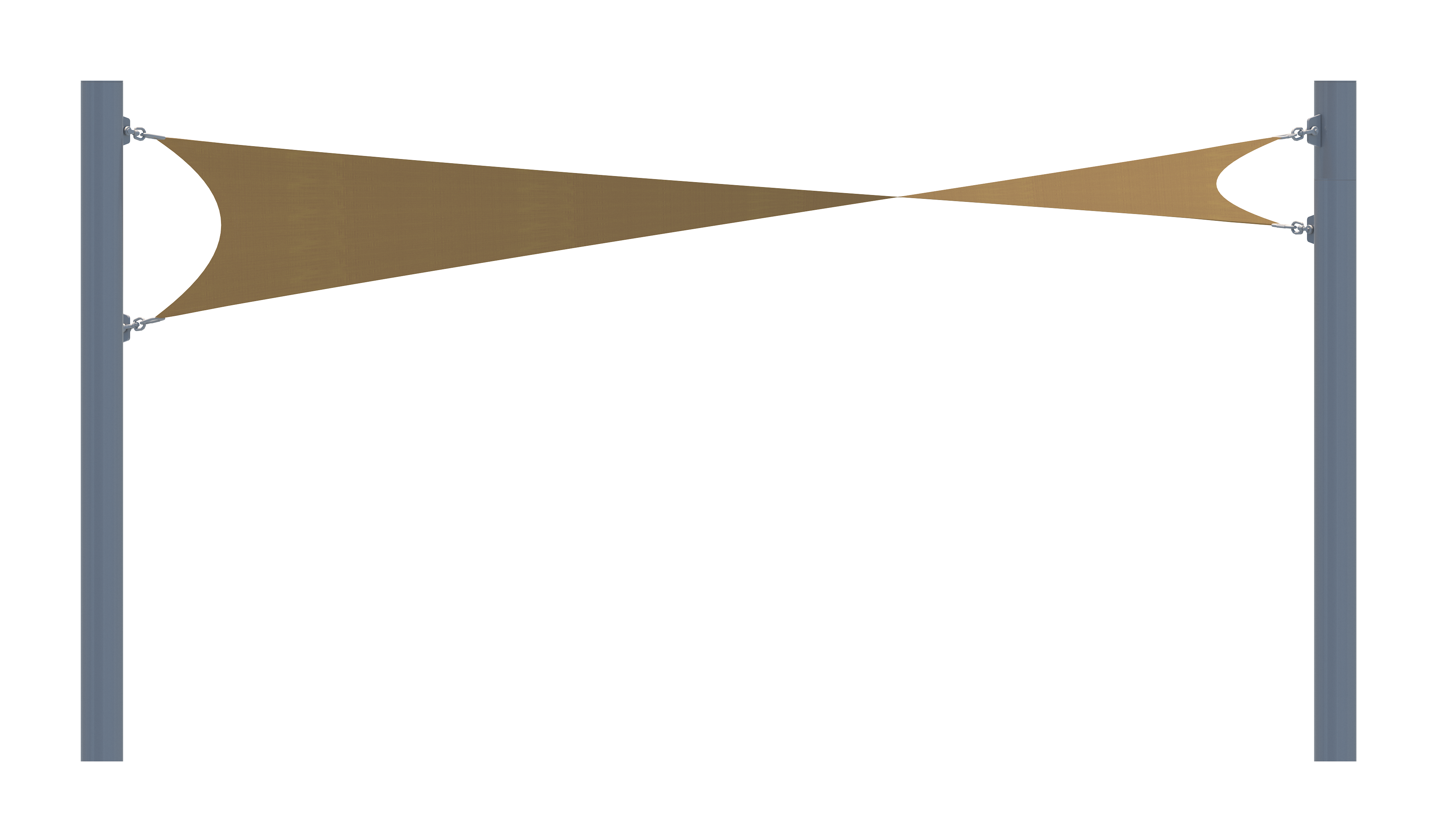USA Shade 4-Point Hypar Sail Shade side Studio image