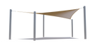 USA Shade 5-Point Sail Shade eye level transparent Studio Image