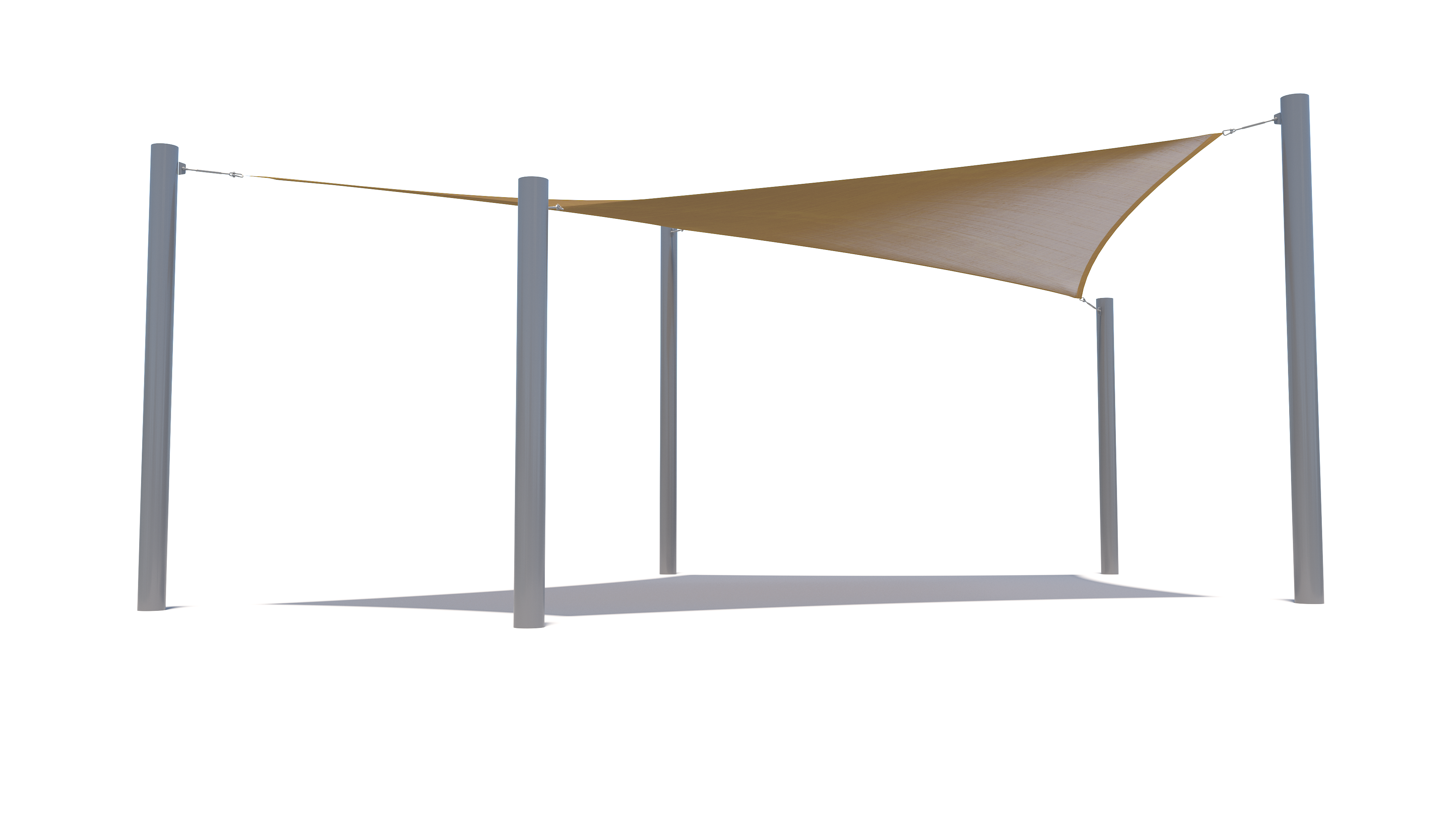 USA Shade 5-Point Sail Shade eye level transparent Studio Image