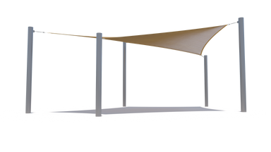 USA Shade 5-Point Sail Shade eye level transparent Studio Image