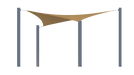 USA Shade 5-Point Sail Shade side angle Studio Image