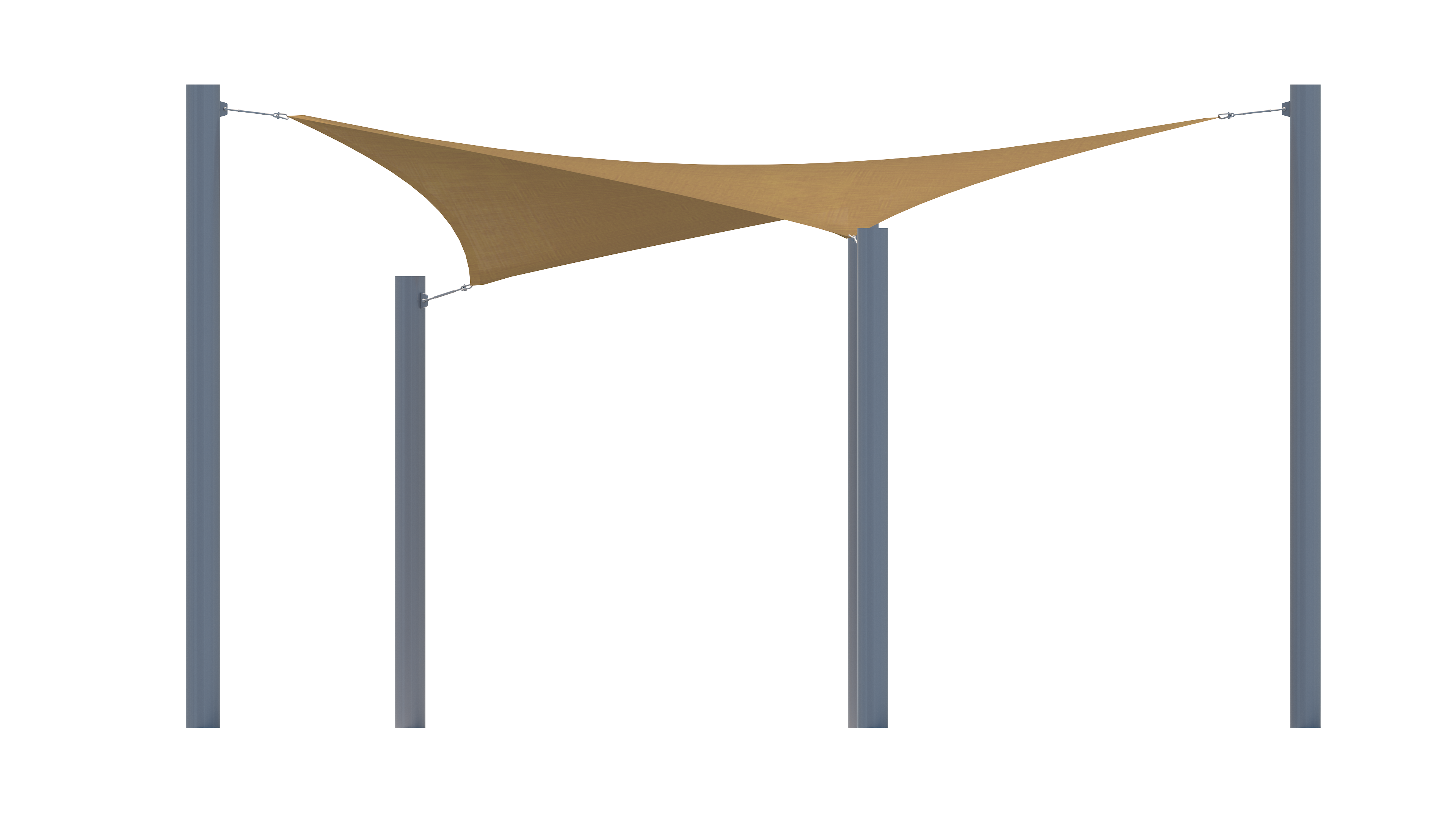 USA Shade 5-Point Sail Shade side angle Studio Image