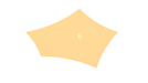 USA Shade 5-Point Sail Shade top angle Studio Image