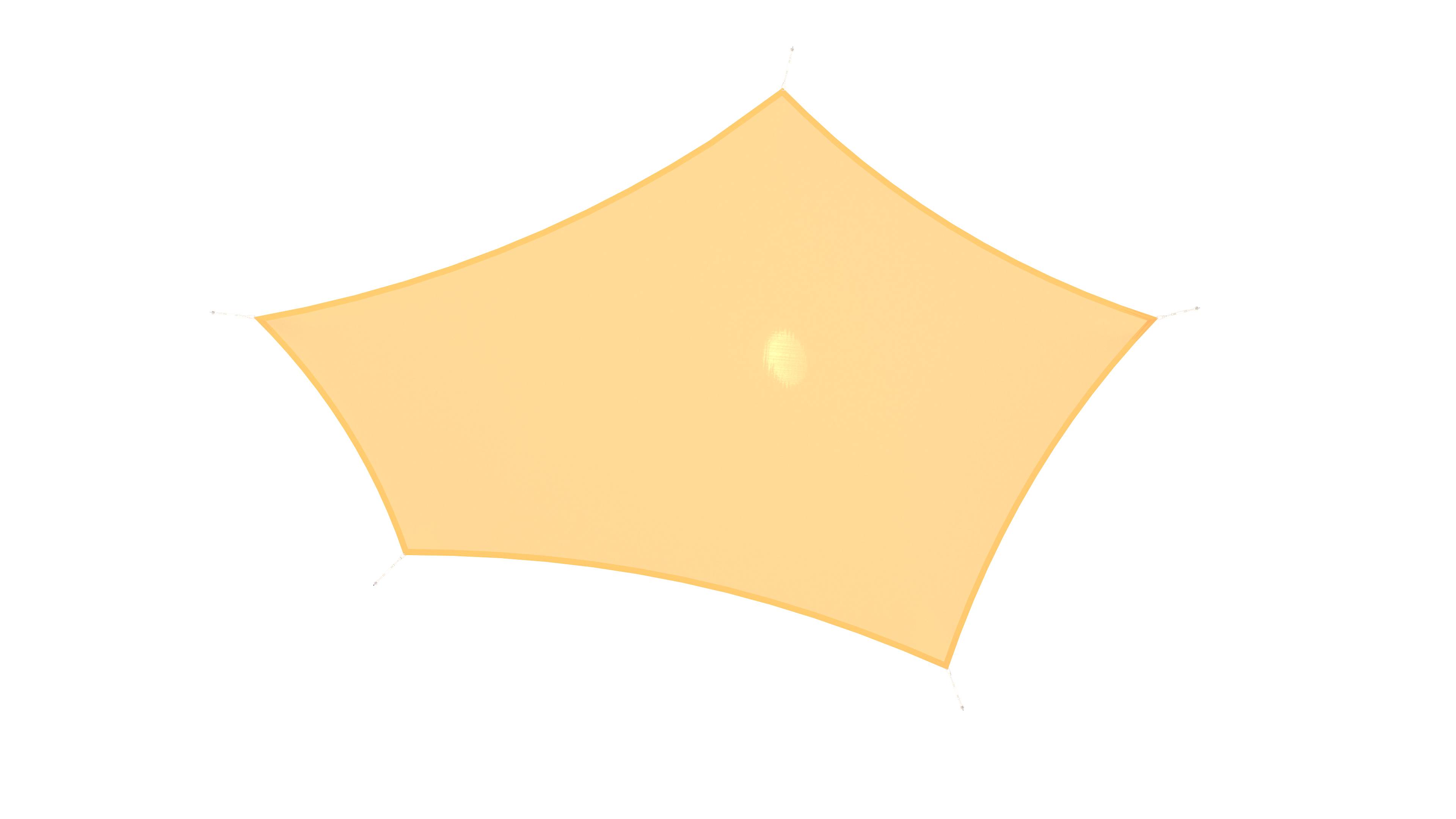 USA Shade 5-Point Sail Shade top angle Studio Image