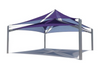 Purple USA Shade Multi-Layer Super Span Pyramid Shade tent on a white background