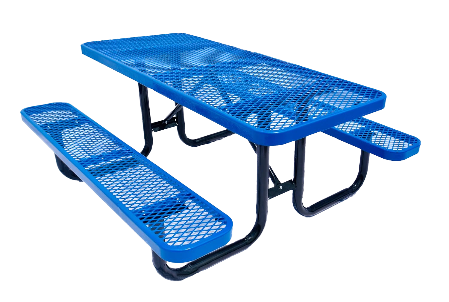 6' Rectangular Picnic Table, Expanded Metal,(72" Long)