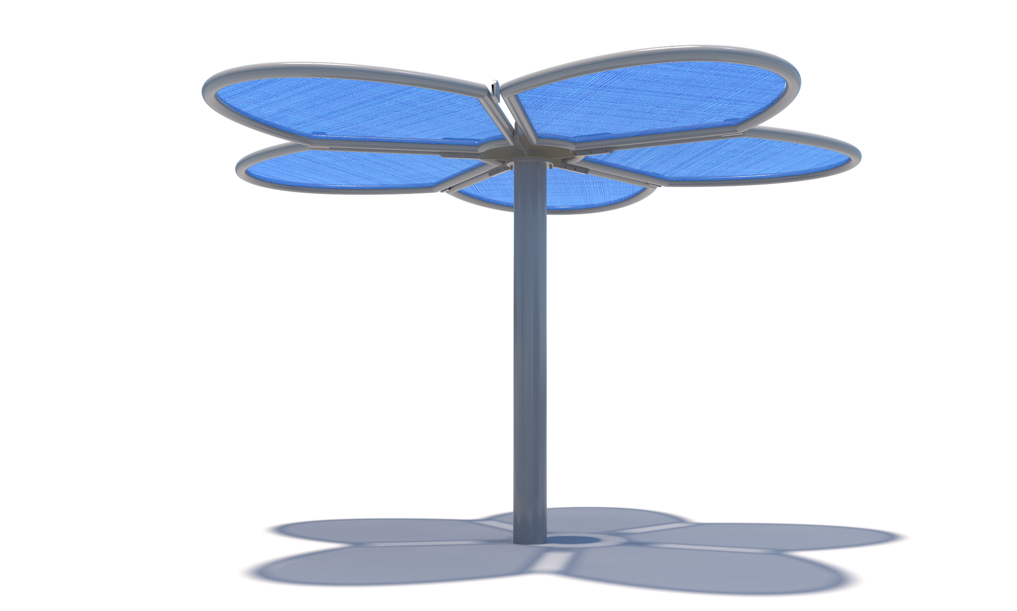 Side view Blue of USA Shade Flower Shade Structure white background studio image