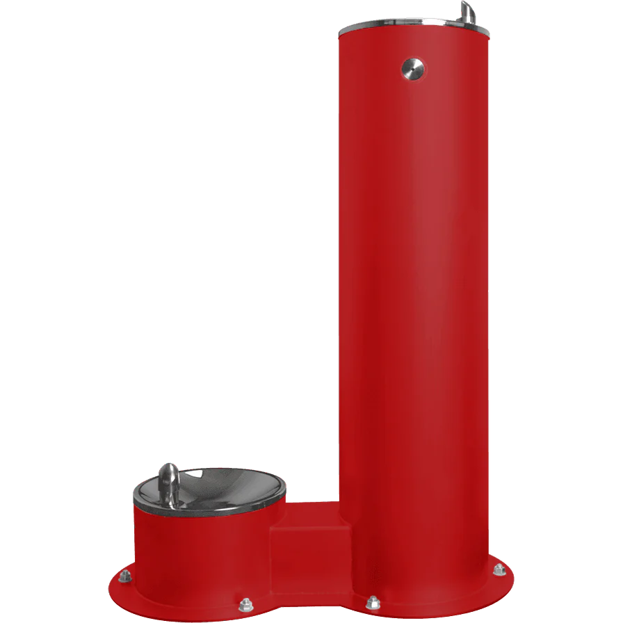 Willhoughby Single Outdoor Drinking Fountain with Added Dog Bowl Option Studio Image