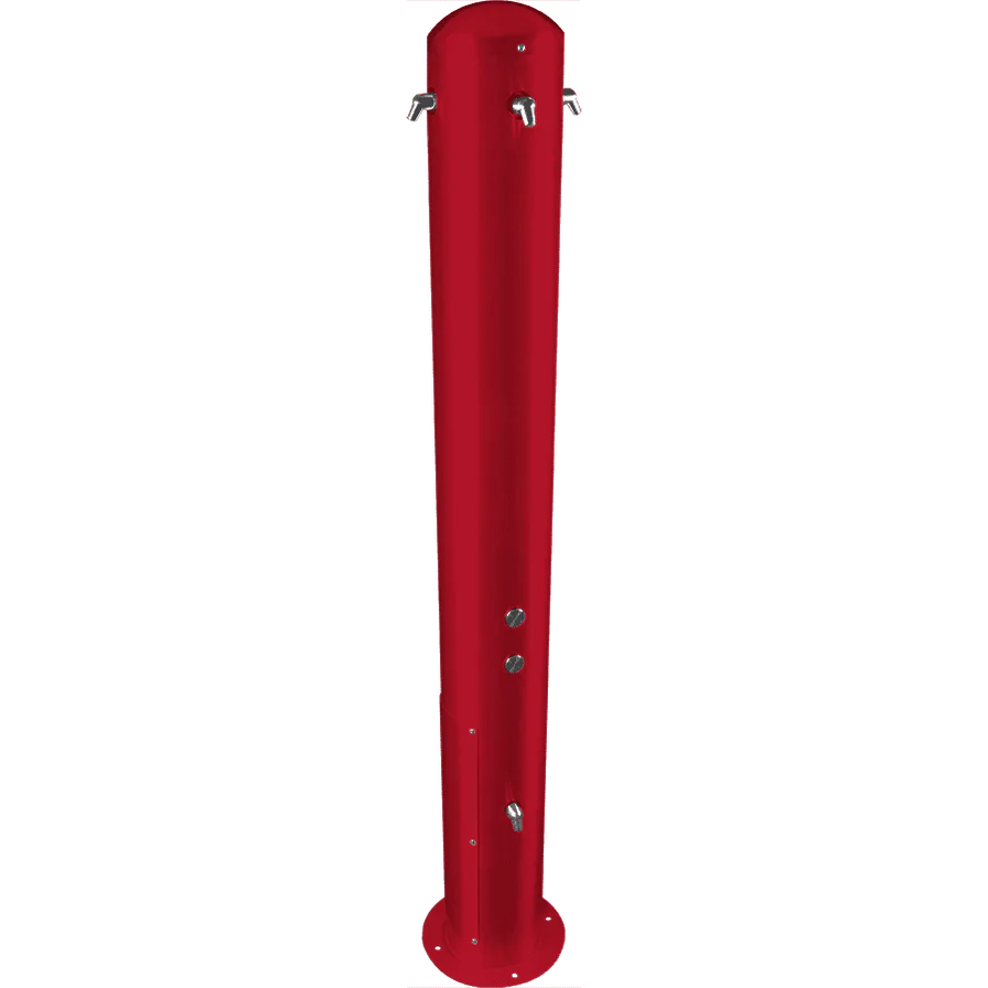 Red Willoughby WODS outdoor shower tower studio view