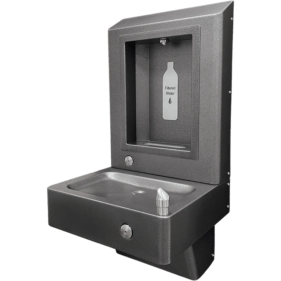  Wiloughby Stainless Wall-Mounted Bottle Filling Station with Drinking Fountain Surface Mounted Studio Image