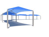 Blue outdoor USA Shade Wrap-around Hip tent on a white background