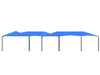 Blue USA Shade Wrap-around Hip tent with metal frame on a white background