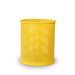 Yellow Wabash Valley 55 Gal. Commercial Trash Receptacle, perforated body, plastisol coated, model LR355P, heavy duty outdoor trash can