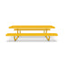 Yellow Wabash Valley Children's Signature Diamond Metal Portable Picnic Table in plastisol-coated steel, a kids outdoor dining table
