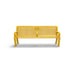 Yellow Wabash Valley Estate Perforated Memorial Bench, garden memorial bench with a blank plaque