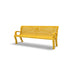 Yellow Wabash Valley Estate Ribbed Memorial Bench, custom memorial bench 77 inches long