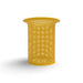 Yellow Wabash Valley Flared Commercial Trash Receptacle, Perforated, plastisol coated steel with a flared top, model FR400P, stadium trash can