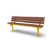 Yellow Wabash Valley Rinnova Recycled Plastic Bench with Cedar planks, Inground mount, outdoor benches for parks