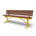 Yellow Wabash Valley Rinnova Recycled Plastic Bench with Cedar planks, Portable braced legs, public benches