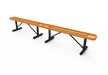 Yellow MyTCoat Sports Bench Without Back Expanded Metal Studio Image Portable Mount 10 foot