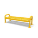 Yellow Wabash Valley Contemporary Perforated Steel Backless Bench with Surface Mount Studio Image