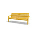 Yellow Wabash Valley Contemporary Perforated steel Memorial Bench with Inground Mount studio image