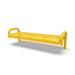 Yellow Wabash Valley Contemporary RIbbed Steel Backless Bench with Inground Mount Studio Image