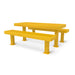 Yellow Wabash Valley Designer Diamond Metal Picnic Table
