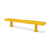 Yellow Wabash Valley Designer Diamond Steel Backless Bench With Surface Mount