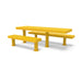 Yellow Wabash Valley Designer Traditional Metal Picnic Table with ADA Seat