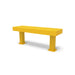 Yellow Wabash Valley Designer Traditional Steel Backless Bench With Surface Mount