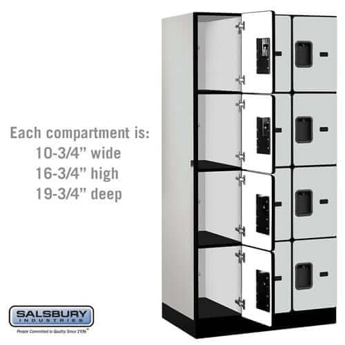 Salsbury 12-Door 4 Tier Designer Wood Locker