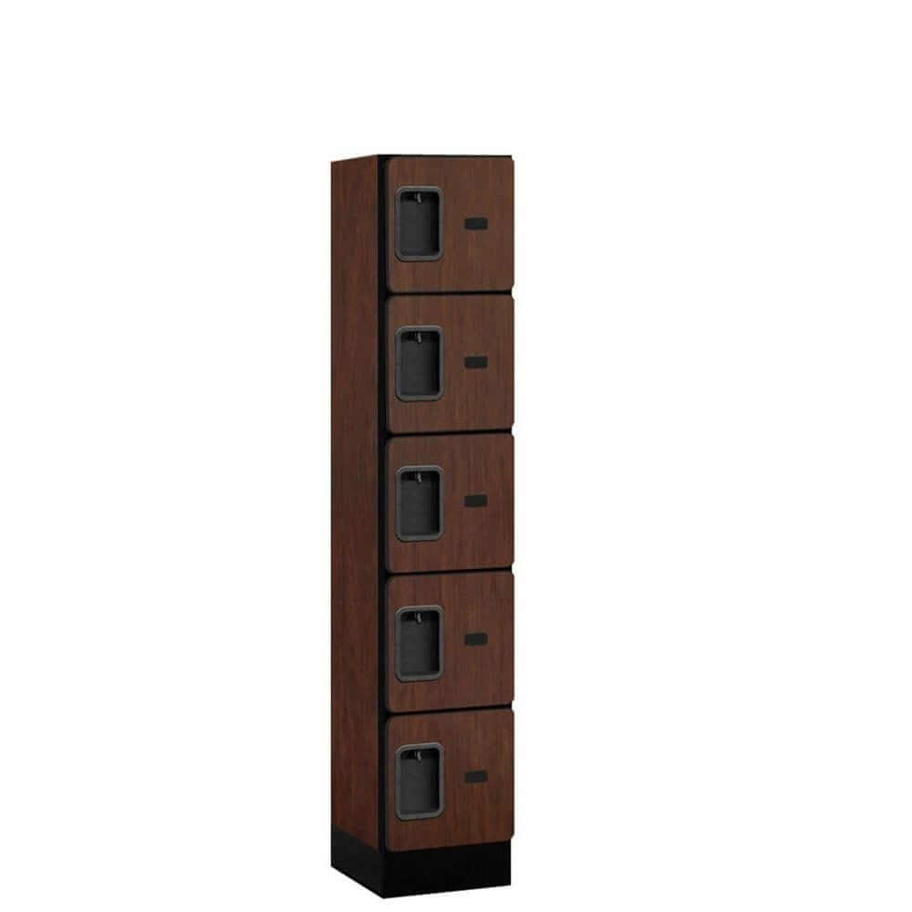 Salsbury 5 Tier 5-Door Designer Wood Locker