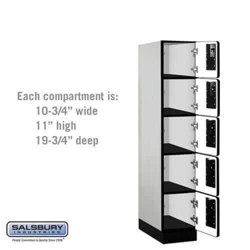 Salsbury 5 Tier 5-Door Designer Wood Locker